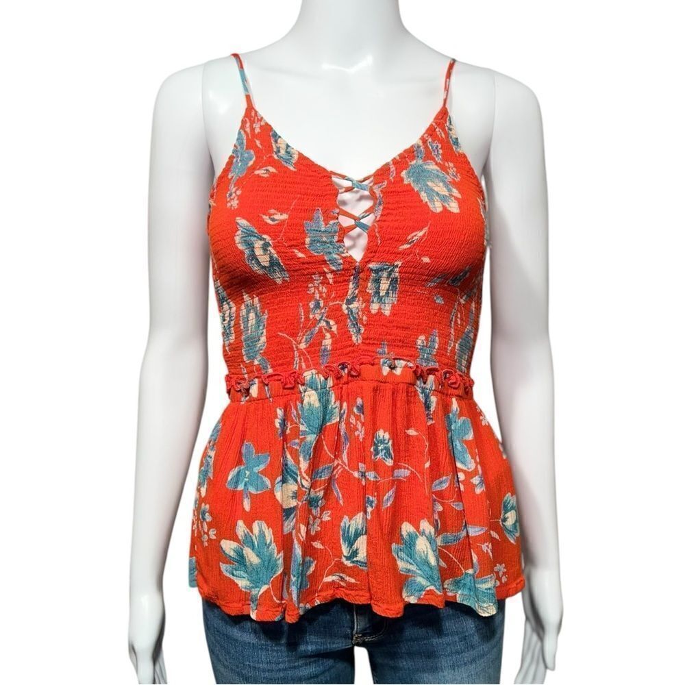Patrons of Peace Smocked Floral Top (S) NWOT
